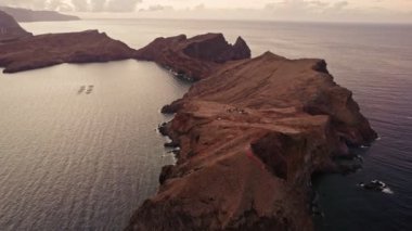 Ponta Sao Lourenco 'nun havadan görünüşü, Madeira, Portekiz
