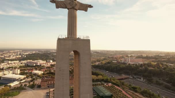 Monumento a Cristo Rey en Lisboa — Vídeo de stock