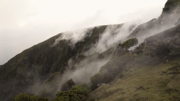 Nuvens parecendo fumaça de fogo selvagem — Vídeo de Stock