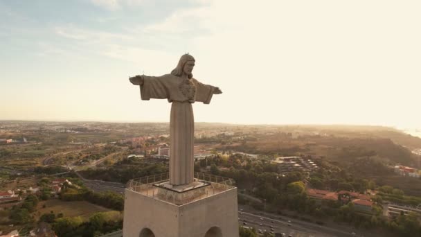 Denkmal Christus König in Lissabon — Stockvideo