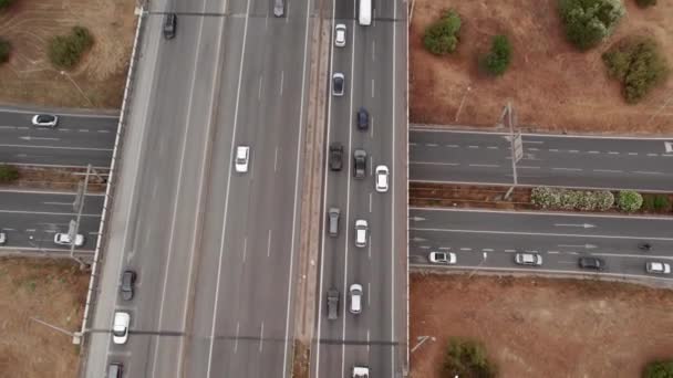 Almada Portugal August 2022 Aerial View Road Intersection Highway Tilt — Vídeo de stock