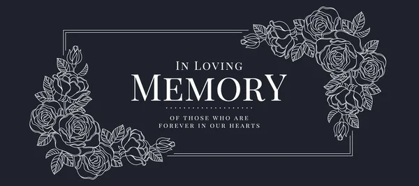 Memoria Amorosa Aquellos Que Están Para Siempre Nuestros Corazones Texto — Vector de stock