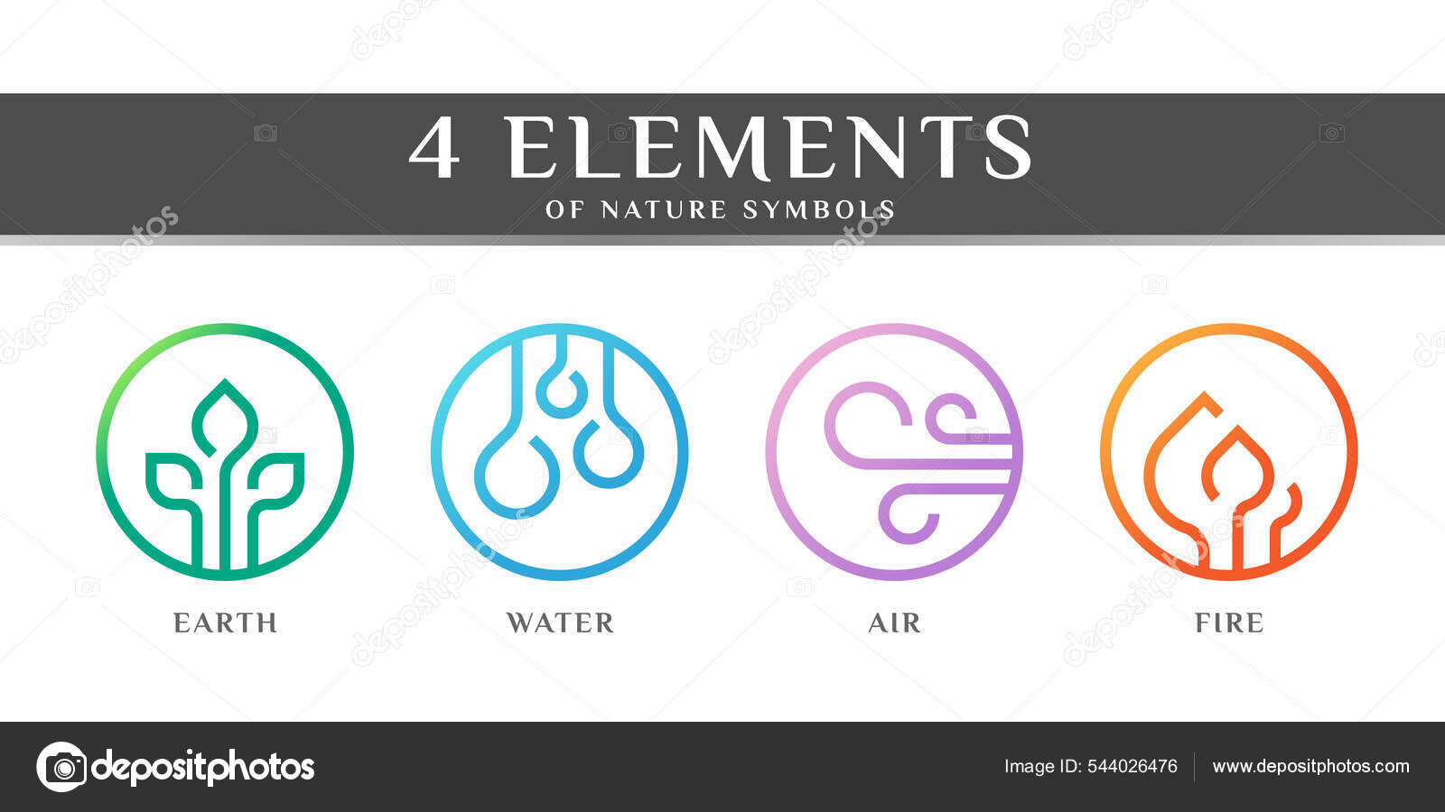 Quatro elementos, Ar, fogo, terra e água --- The four eleme…