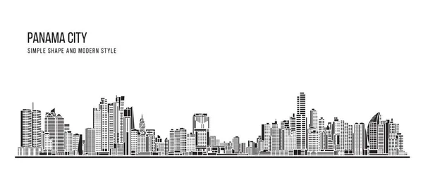 Реферат Cityscape Building Simple Shape Modern Style Art Vector Design — стоковый вектор