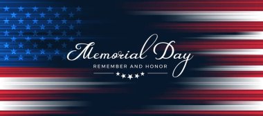 ABD Anma Günü soyut Amerikan ulusal bayrağı hafiflik dokusu arka plan tasarımı metni hatırlama ve onurlandırma günü