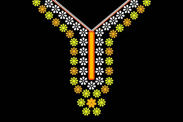 传统几何民族风格 植物绣花设计时尚 — 图库矢量图片