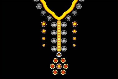 Geleneksel Jeometik Etnik Şablon, Flora İşlemeli Kolye Tasarımı Kadın Bluzu Moda 