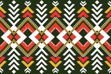 Traditional geometric ethnic fabric pattern