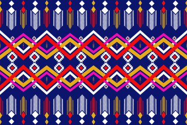 Arka plan, kumaş ve kumaş tasarımı için geleneksel etnik geometrik kusursuz desen