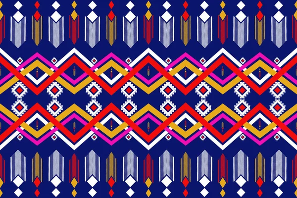 Tissu Géométrique Ethnique Traditionnel Motif Sans Couture Pour Fond Tissu — Image vectorielle