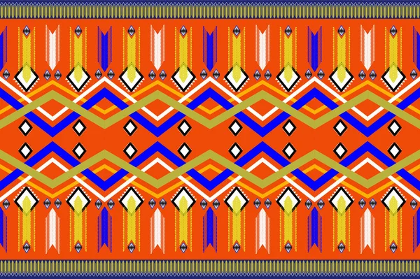 Traditioneel Etnisch Geometrische Weefsel Naadloos Patroon — Stockvector