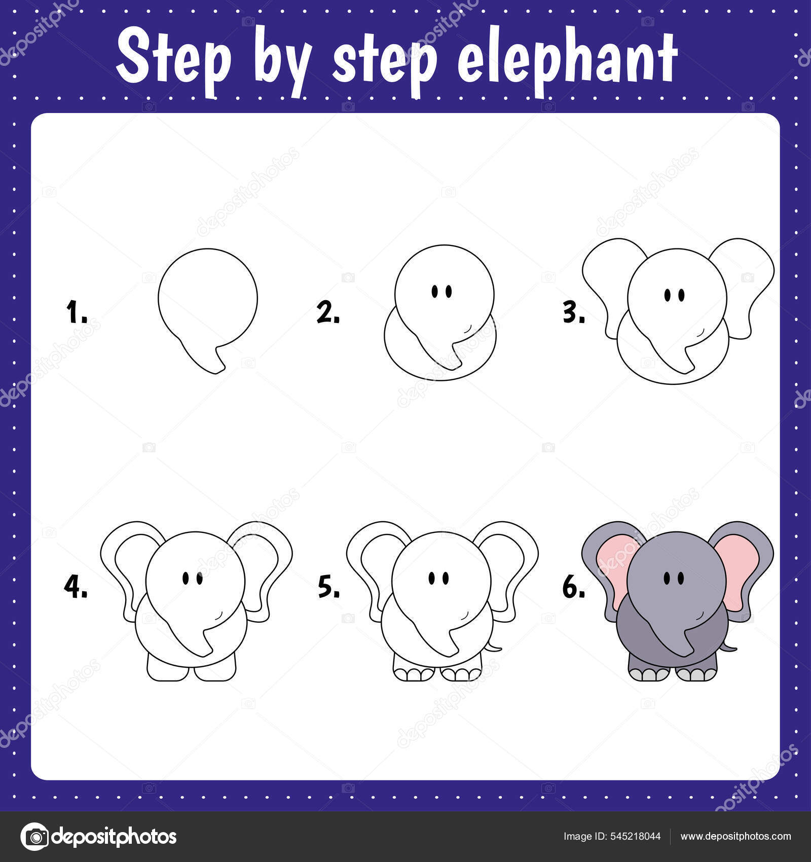 How To Draw An Elephant - Bright Star Kids Easy Elephant Drawing-saigonsouth.com.vn