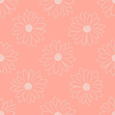 Kusursuz beyaz, soyut çiçek arkaplanı ve beyaz çizgi çiçekleri. Çizgi sanat vektörü çiçekli arka plan. Botanik Tekstili