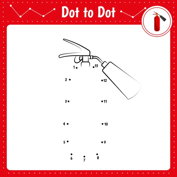 Juego Educativo Para Niños Edad Preescolar Ilustración Vectorial Conecta Los — Vector de stock