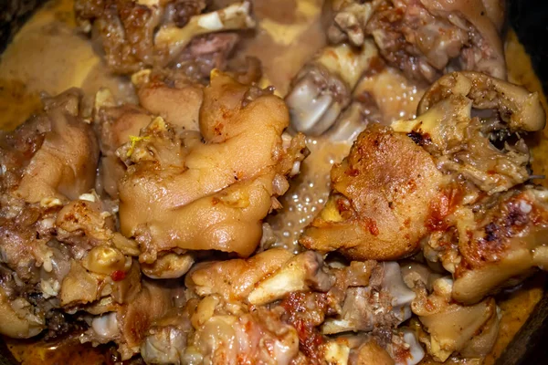 Тушеная Свиная Ножка Блюдо Китайской Кухни Свиные Ножки Пиву Свиные — стоковое фото