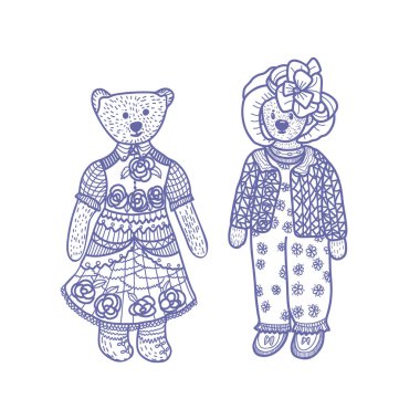 Sevimli küçük ayıları taşıyın