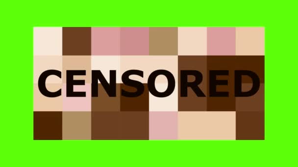 Animáció szöveggel cenzúrázva — Stock videók
