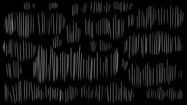 Değişen beyaz vuruşlarla karalama canlandırması.