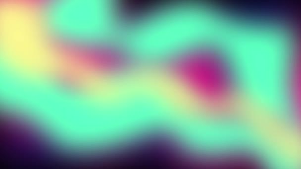 ぼやけた北部の光を持つ4Kアニメーション 青黄色と紫の色 ソーシャルネットワーク用のモーショングラフィックス 流動性の高いループ粒子及び液体 — ストック動画