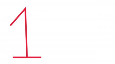 Kırmızı işaret 18 'in animasyonu artı beyaz ekran üzerinde bir çizgi. Ergenlik çağına kadar yasak. Video içeriğinin yaş sınırı. Alfa kanallı 4k.