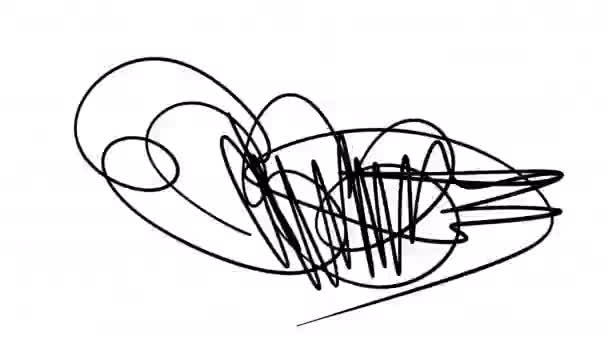 Анімація Грубого Ескізу Білому Тлі Альфа Каналом Стиль Doodle Який — стокове відео