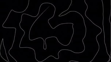 El yapımı desenli animasyon. Siyah ekrandaki beyaz çizikler. Üst üste bindirme ve alfa kanallı filtreler için 4k stok videosu. 2, pop, wire, lace, wool, M.