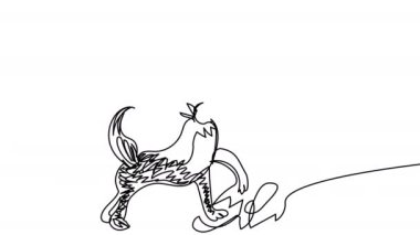 Bir kurdun kendini çizmesi aya tek sıra halinde uluyor.