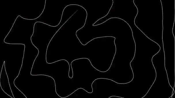 Animation Avec Texture Dessinée Main Des Rayures Blanches Sur Écran — Video