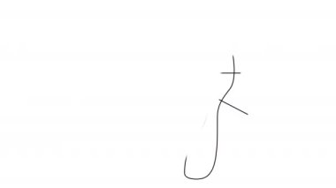 Kadın gülüşlü güzel bir doğrusal megafon. Beyaz tahta video için hoş bir hoparlör. Yığın 4k videosu.