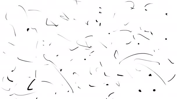 Чорні Подряпини Плями Білому Тлі Анімація Пошкоджень Ретро Ефект Поверхні — стокове відео