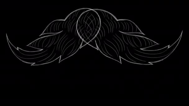 Egyszerű Firka Szárny Méretben Repülés Animáció Kép Vagy Videoréteg Alá — Stock videók