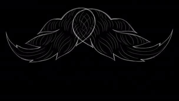 Simple Doodle Wings Size Flight Animation Element Overlay Image Video — Stock Video