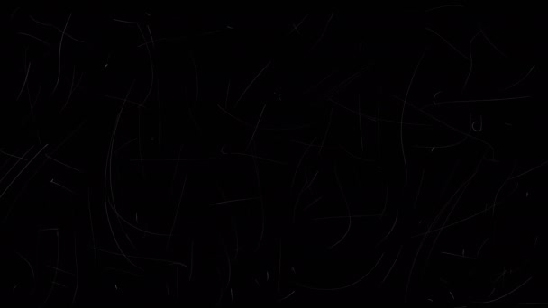 Animatie Van Krassen Het Zwarte Alpha Kanaal Antiek Effect Voor — Stockvideo