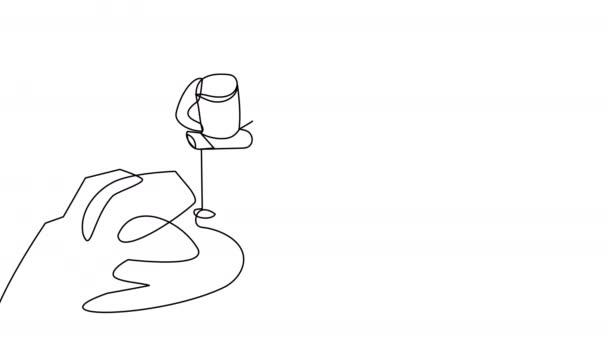 Анимация Контура Двух Людей Путешествующих Миру Запись Влюбленной Пары Рюкзаками — стоковое видео