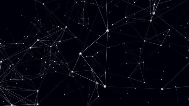 Pleksus Arkaplan Alfa Kanallı Geometrik Desen Sinir Ağıyla Soyut Animasyon — Stok video