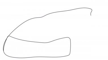 Beyaz arka planda kırmızı Noel Baba şapkası. Başlık, Noel ve kış tatillerinin bir sembolüdür. Yeni yıl videosu 4K 'de alfa kanallı. Selfie elf şapkası çiziyor..