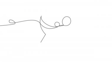 Beyaz arkaplanda tek bir çizgide büyüteç çizmek.