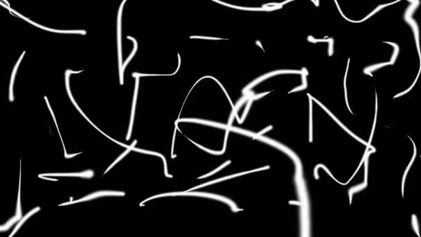 Animation of street doodle with white spray — Stock video