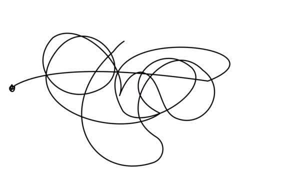 Auto-dessin d'une flèche complexe avec une ligne. — Video