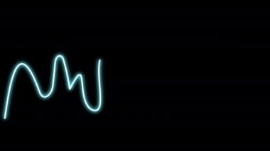 Dalgalanmaları ve büyümesi olan basit bir neon ok. 