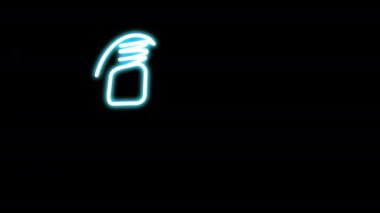 Giden yakınlaştırmalı neon fotoğraf makinesi.