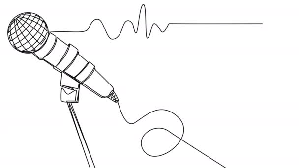 Microfone no rack em uma linha — Vídeo de Stock