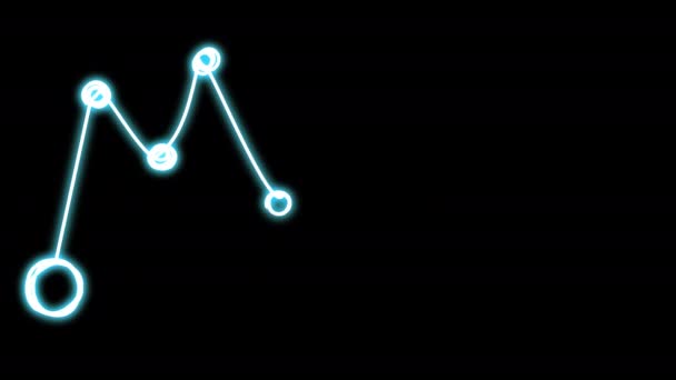 Neon dot arrow for infographics. — ストック動画