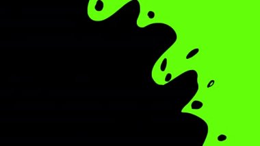 Yeşil ekrana sıçramış bir animasyon.