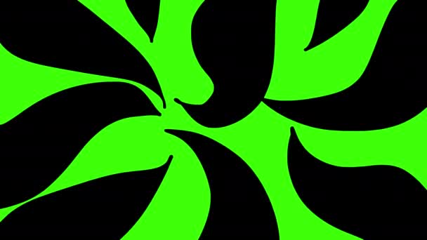 Animation Transition Tentacles Green Screen Frame Change Capture Sea Monster — ストック動画