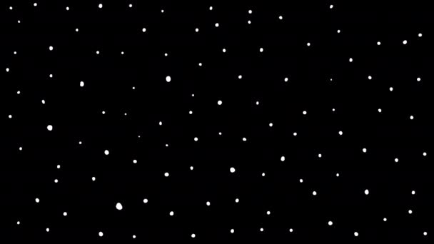 Bir Çizgi Film Olan Hiperuzay Yıldızların Arasından Siyah Bir Ekranda — Stok video