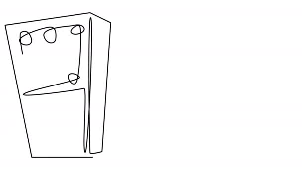 Саморисование Падающего Домино Одну Линию Анимация Костяшек Пальцев Настольной Игре — стоковое видео