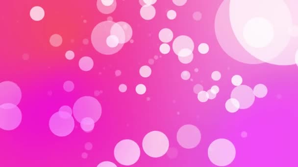 Romantic Pink Background Bokeh Effect Moving Luminous Objects Stock Looped — 비디오