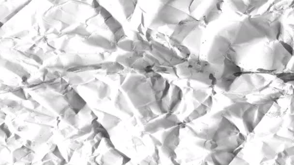 Stop Motion Video Crumpled Paper Notes Drawings Effect Destroyed Creativity — Stockvideo