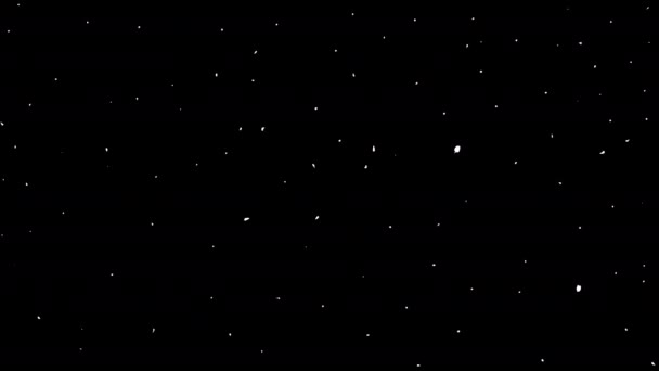 Siyah Ekranda Yıldızlı Gökyüzünün Animasyonu Beyaz Noktalı Döngülü Desen Nce — Stok video
